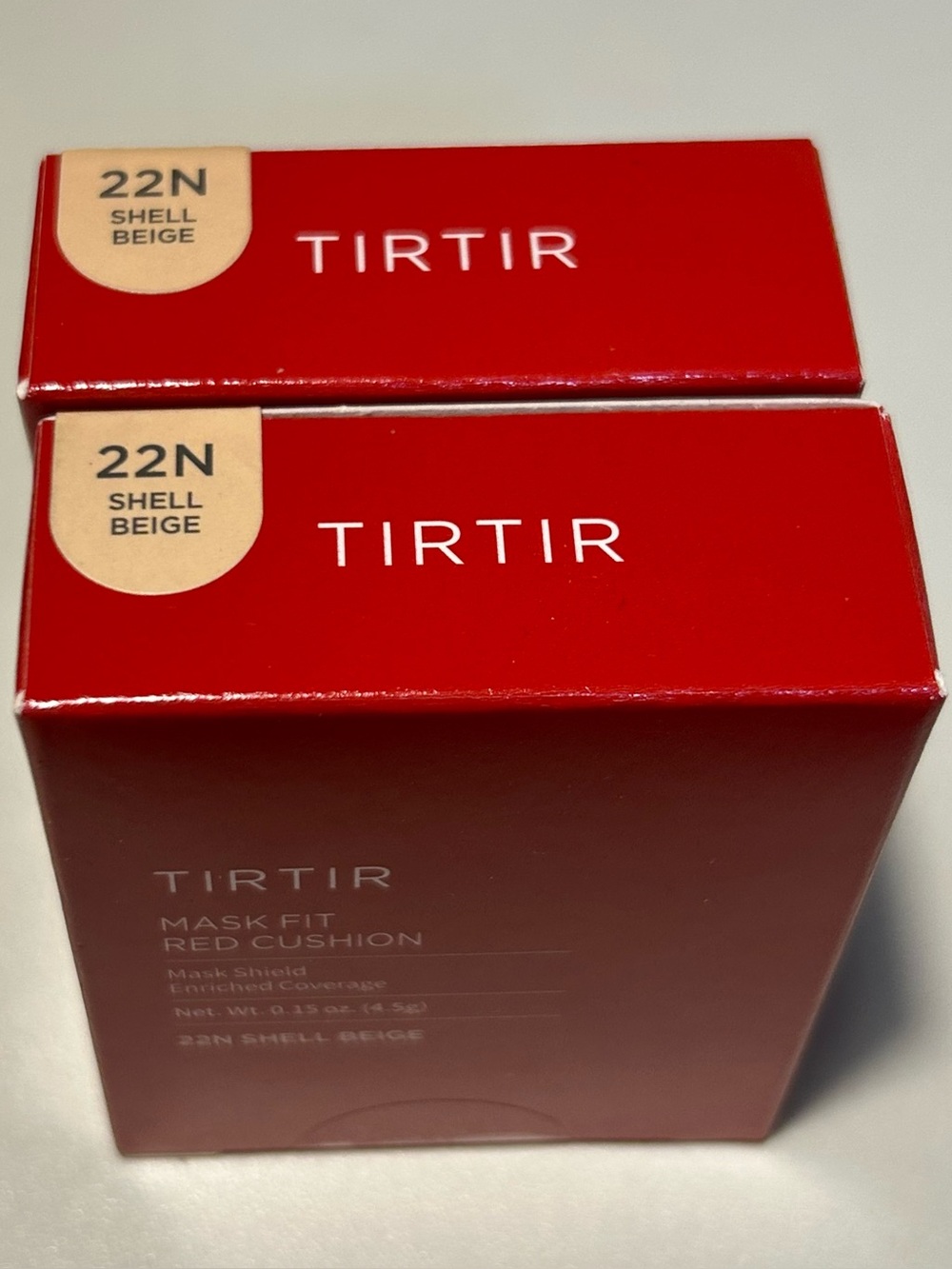 2 TIRTIR mini Mask Fit Red Cushion 22N Shell Beige brand new unopened